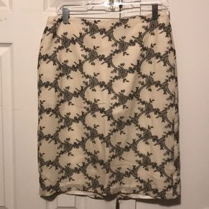 Gorgeous Embroidered Ann Taylor Pencil Skirt